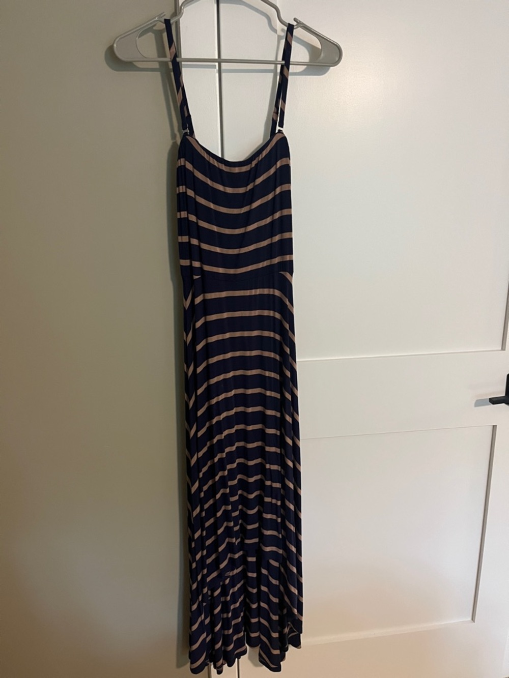 Soma Navy and Beige Striped Maxi Dress